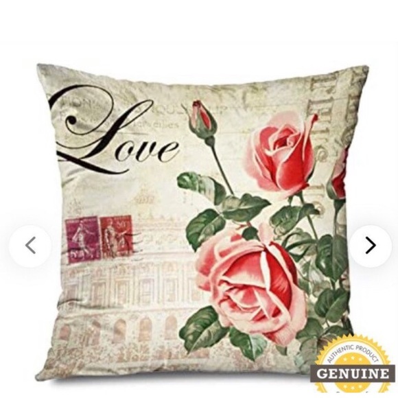 Other - 3/$10 NEW rose throw pillow cover